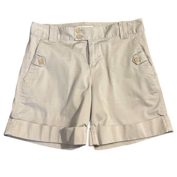 Banana Republic Martin fit khaki stretch shorts size 4 - Picture 1 of 4